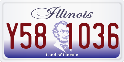 IL license plate Y581036