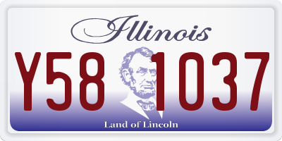 IL license plate Y581037