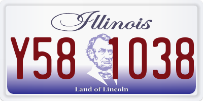 IL license plate Y581038