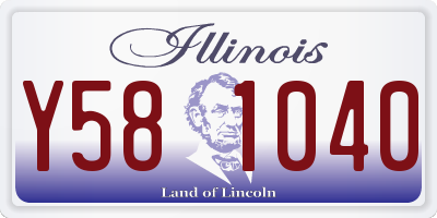 IL license plate Y581040