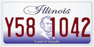 IL license plate Y581042
