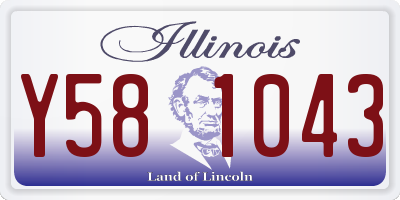 IL license plate Y581043