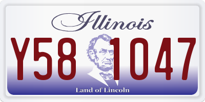 IL license plate Y581047