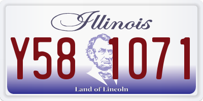 IL license plate Y581071