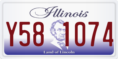 IL license plate Y581074