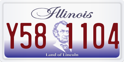 IL license plate Y581104