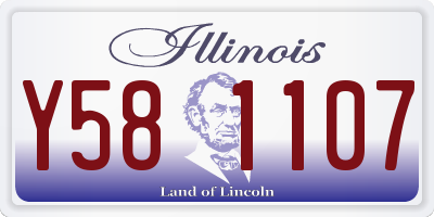 IL license plate Y581107