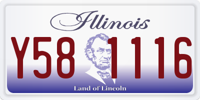 IL license plate Y581116