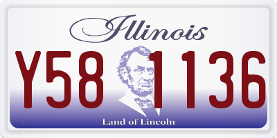IL license plate Y581136