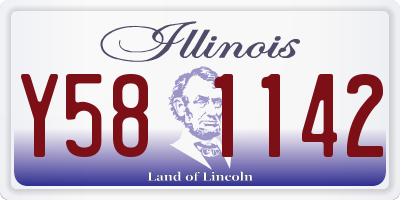 IL license plate Y581142