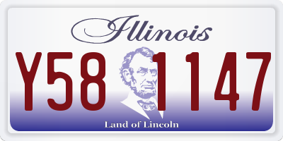 IL license plate Y581147