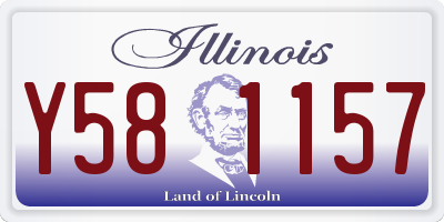 IL license plate Y581157