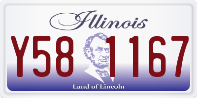IL license plate Y581167