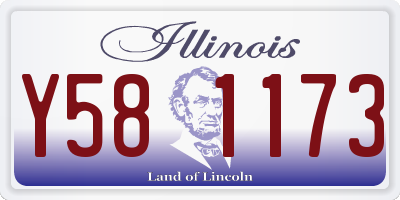 IL license plate Y581173