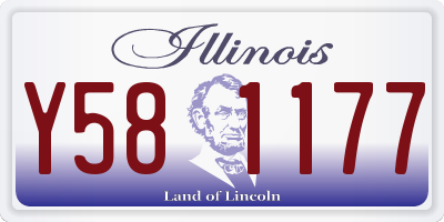IL license plate Y581177
