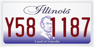 IL license plate Y581187