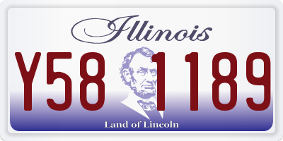 IL license plate Y581189