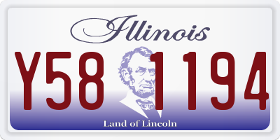 IL license plate Y581194