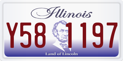 IL license plate Y581197