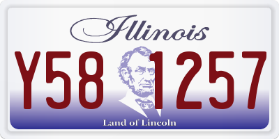 IL license plate Y581257