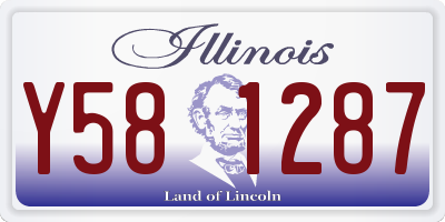IL license plate Y581287