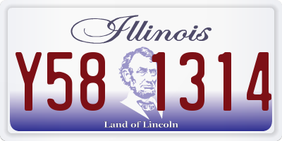 IL license plate Y581314