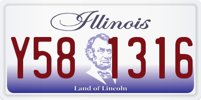 IL license plate Y581316