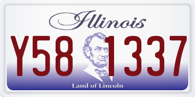 IL license plate Y581337