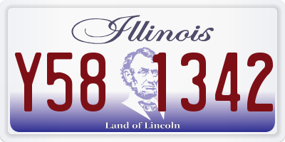 IL license plate Y581342