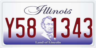 IL license plate Y581343