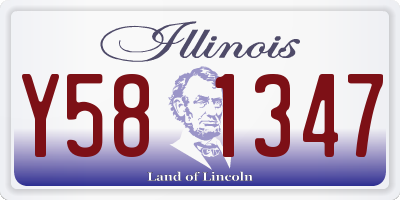 IL license plate Y581347