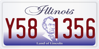IL license plate Y581356