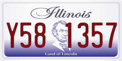 IL license plate Y581357
