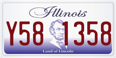 IL license plate Y581358