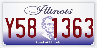 IL license plate Y581363