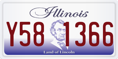 IL license plate Y581366