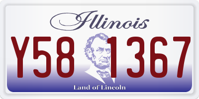 IL license plate Y581367