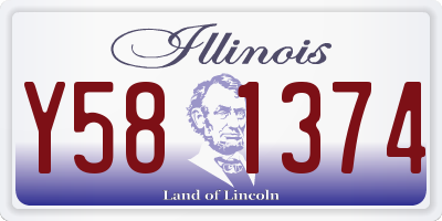 IL license plate Y581374
