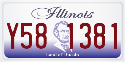 IL license plate Y581381