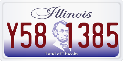 IL license plate Y581385