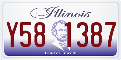 IL license plate Y581387