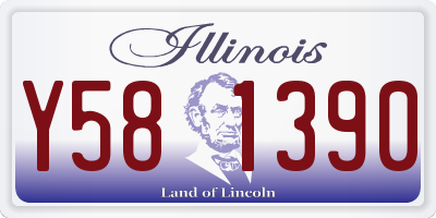 IL license plate Y581390