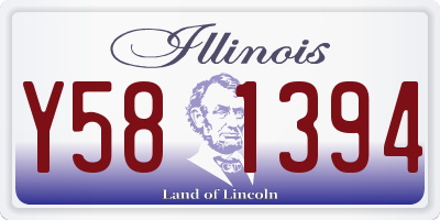 IL license plate Y581394