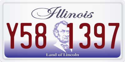 IL license plate Y581397