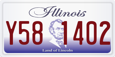 IL license plate Y581402