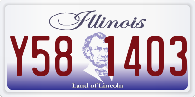 IL license plate Y581403