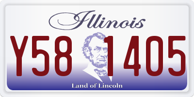 IL license plate Y581405