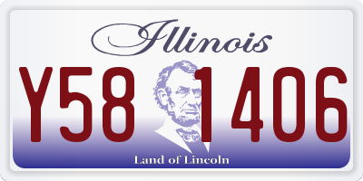 IL license plate Y581406