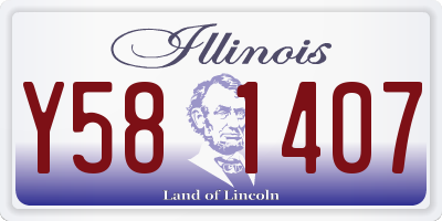 IL license plate Y581407
