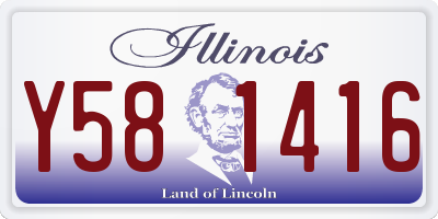IL license plate Y581416